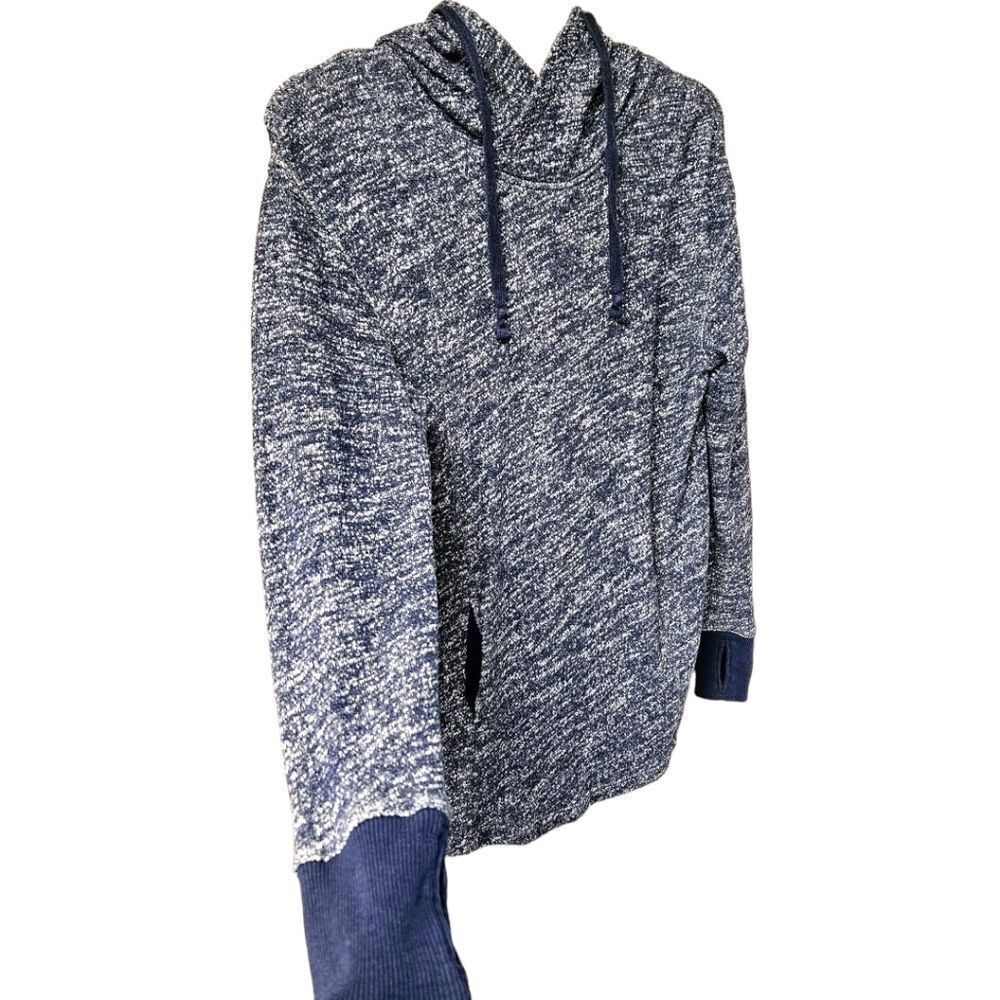 MOSSIMO UNISEX Blue & White Hooded Pullover Size M (Oversized) - Picture 7 of 11